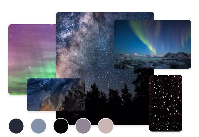 Inspiration for our Midnight Magic design trend.