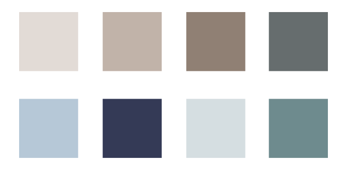 The colour palette for our Mistral trend.