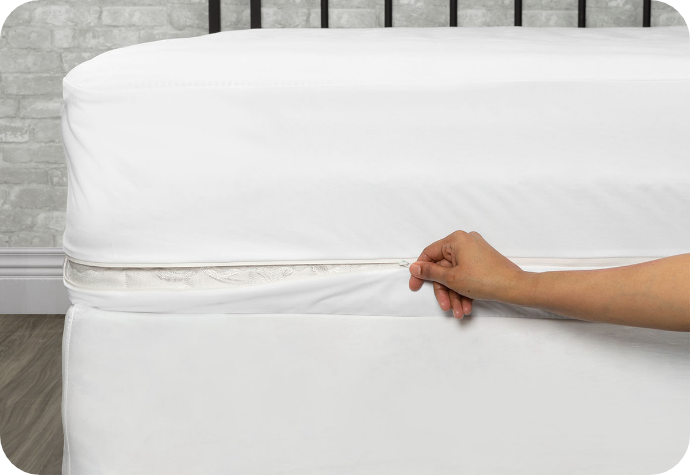 Zipped up in protection Our anti bedbug mattress protector