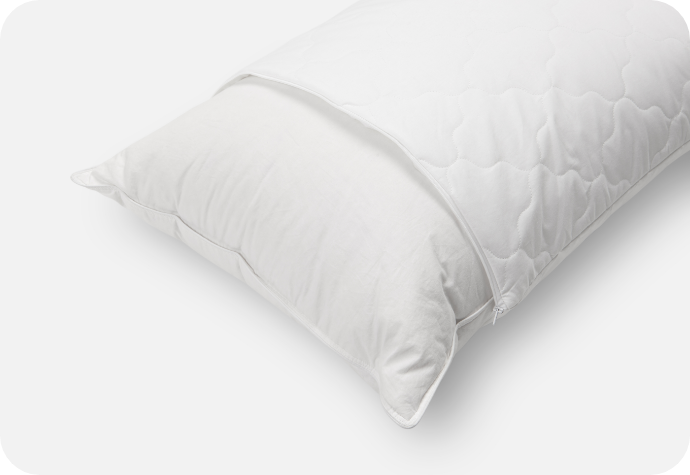 They protecc A pillow protector on a pillow